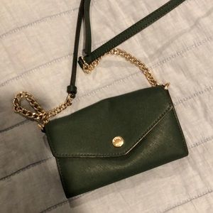 Michael Kors green bag/ wallet